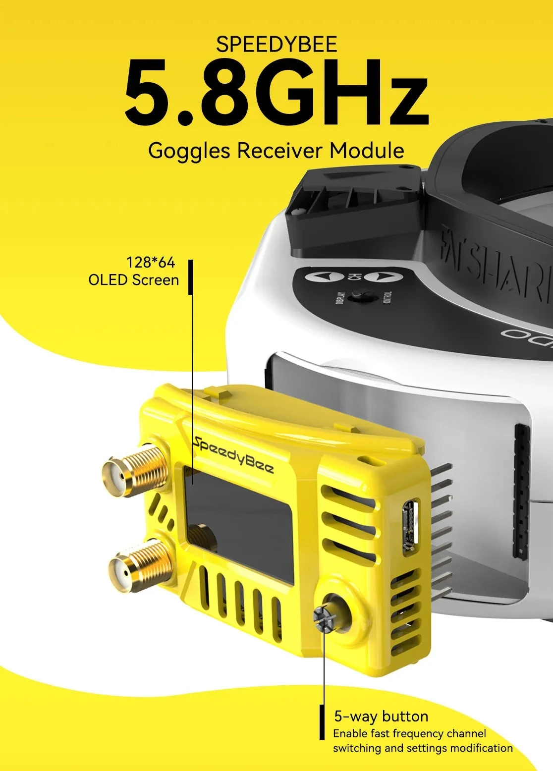 SpeedyBee FPV Goggles Module 5 - đánh giá và giá Drone Racing Gate