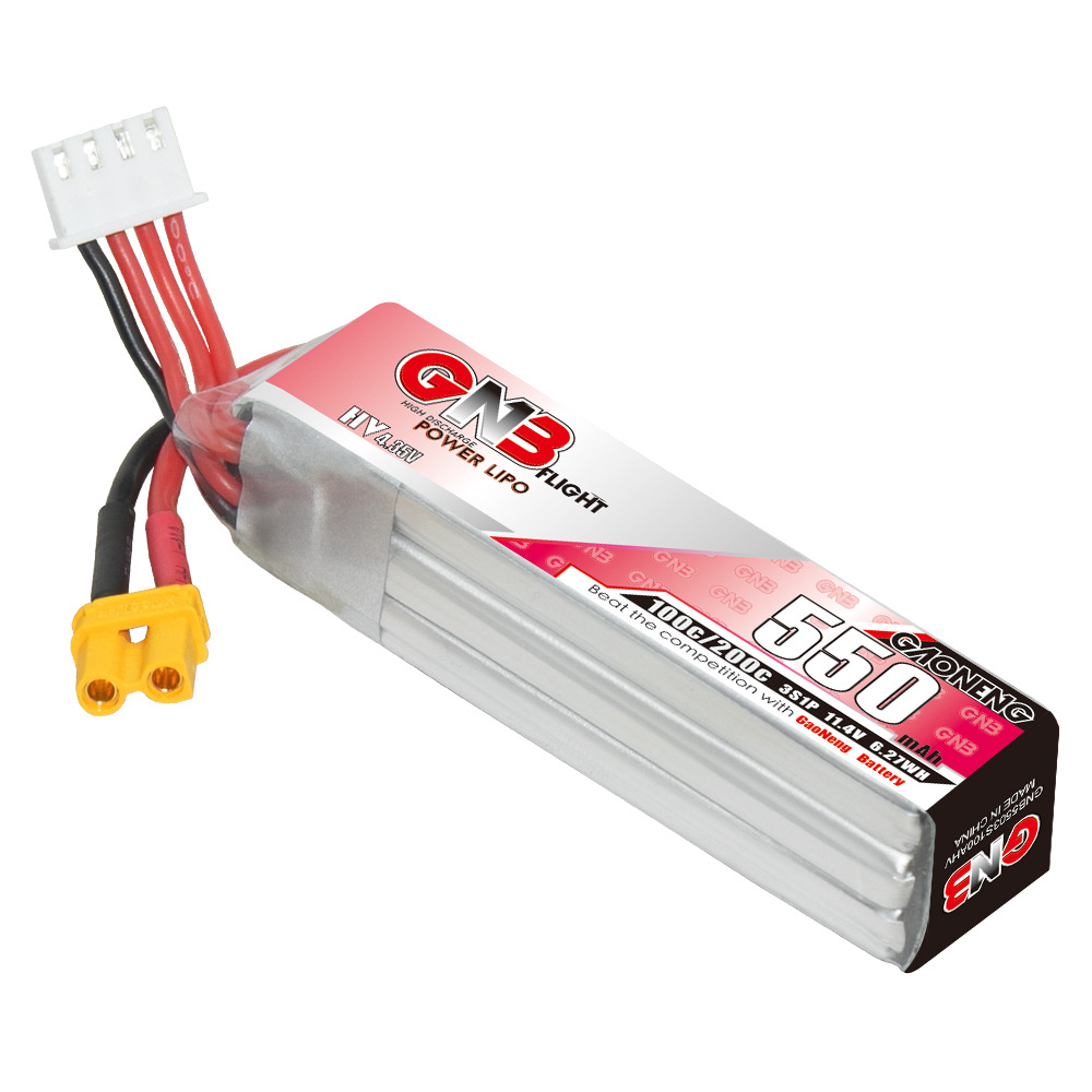 GNB HV 11.4V 550mAh 100C/200C  - đánh giá và giá Drone Racing Battery