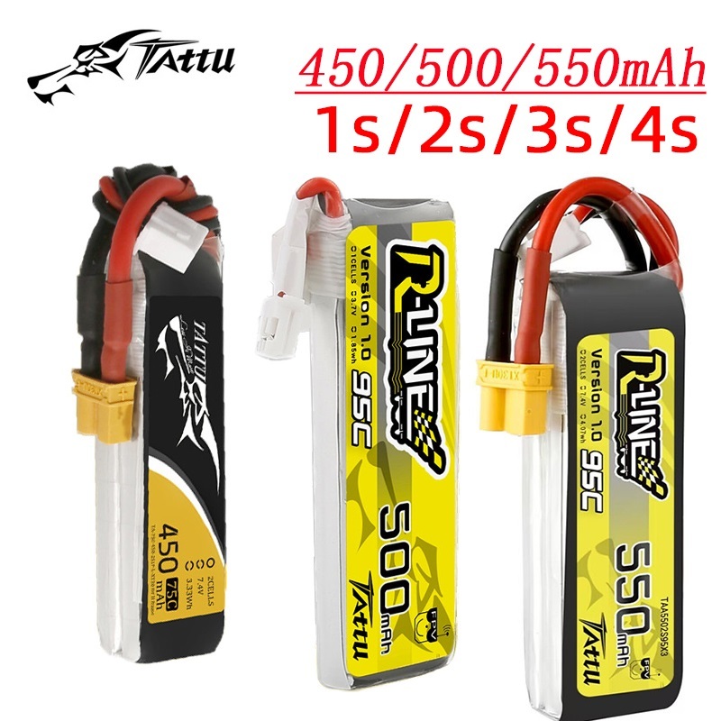 3Pcs NEW TATTU 450/500/550mAh  - đánh giá và giá Drone Racing Battery